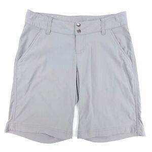 COLUMBIA Women's Saturday Trail Long Shorts UPF Gray 10" Nylon Gorpcore Cargo 6